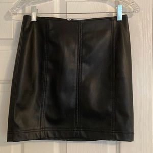 Free People - Faux Leather Mini Skirt